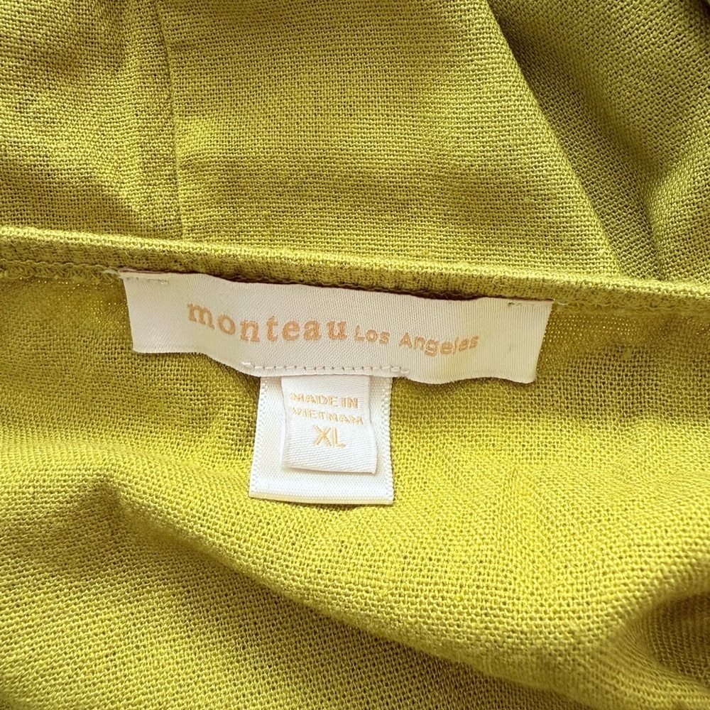 Monteau Los Angeles Women’s XL Jumpsuit Lime Green Trendy Casual Fashion Top - Picture 5 of 14